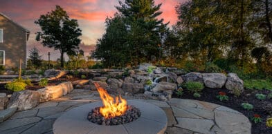Outdoor Living Waterfalls Natural Fire Pit_ Chester County PA
