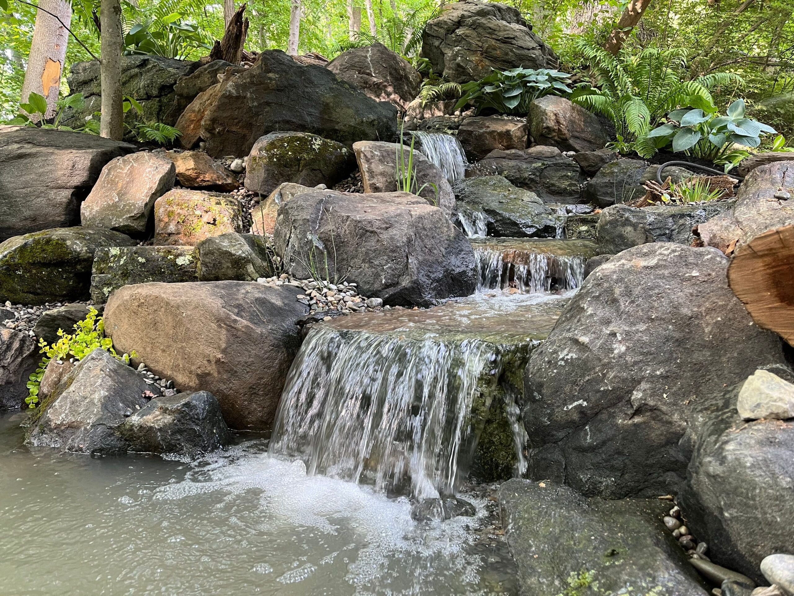 Pond Renovation on a Rocky Hillside in Chadds Ford, PA