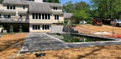 retaining wall for an ultimate 40 fiberglass pool